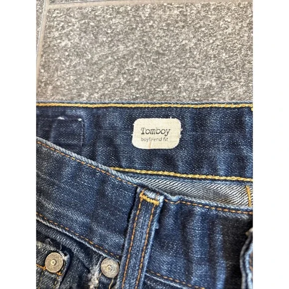 Adriano Goldschmied Jeans Womens 25 R Blue Tomboy Boyfriend Dark Wash Denim - Picture 3 of 16